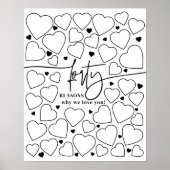 Poster 40 raisons pour lesquelles nous vous aimons Cadeau (Devant)
