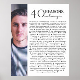 Poster 40 raisons pour lesquelles nous vous aimons PHOTO