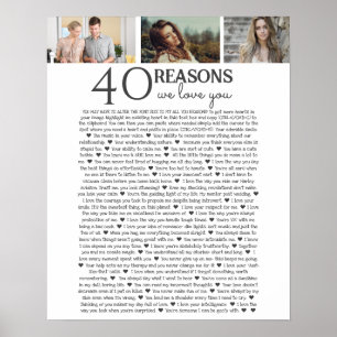 Poster 40 raisons pour lesquelles nous vous aimons PHOTO