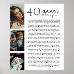 Poster 40 raisons pour lesquelles nous vous aimons PHOTO