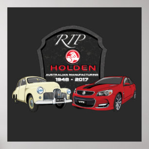 Poster 40 years of Holden Manufacturing en Australia T-Sh