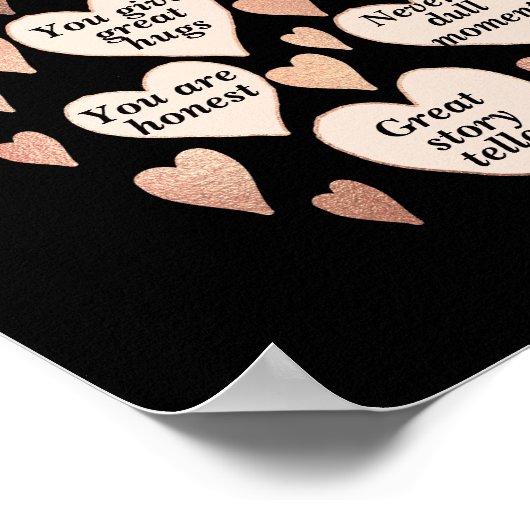 Poster 40e anniversaire 40 raisons Nous vous aimons Perso (Coin)