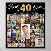 Poster 40e anniversaire 41 Collage de photos encourage à  (Devant)