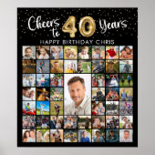 Poster 40e anniversaire 51 Photo Collage encourage à 40 a (Devant)