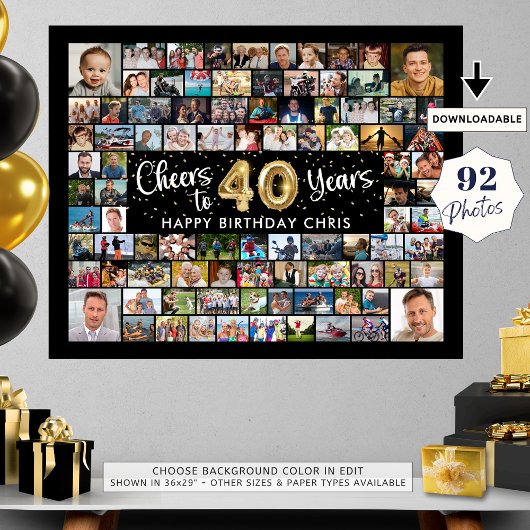 Poster 40e anniversaire 92 Photos Black Gold Cheers To Ye