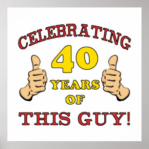 Poster 40e anniversaire Cadeau pour lui