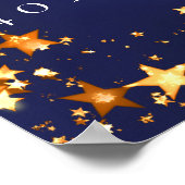 Poster 40e anniversaire d'or bleu étoiles photo bienvenue (Coin)