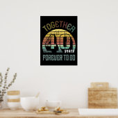 Poster 40e Anniversaire Mariage Cadeaux Pour Couples (Cuisine)