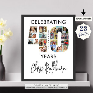 Poster 40e anniversaire Numéro 40 23 Photo Collage