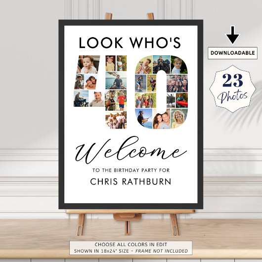 Poster 40e anniversaire Numéro 40 23 Photos Regardez qui