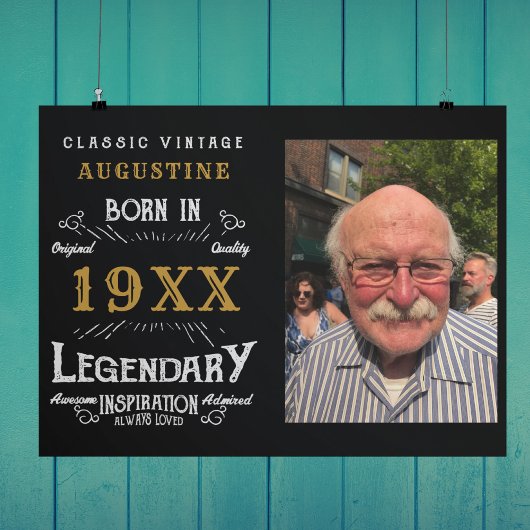 Poster 40e anniversaire personnalisé