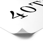 Poster 40e anniversaire Photo Collage Numéro 40 Personnal (Coin)