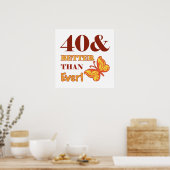 Poster 40e anniversaire pour elle (Cuisine)