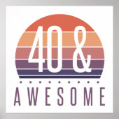 Poster 40e anniversaire Retro Sunset (Devant)