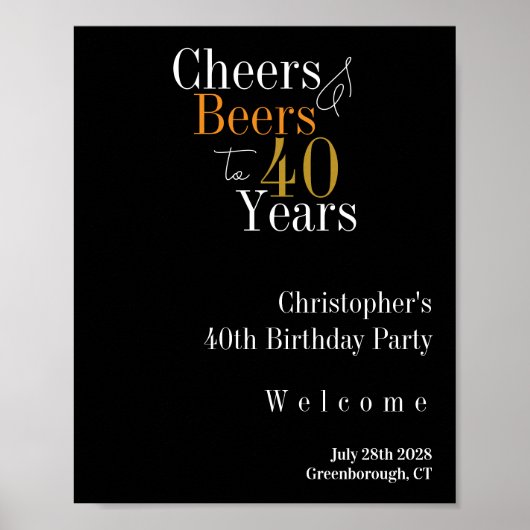 Poster 40e anniversaire Soeurs et bières Bienvenue (Devant)