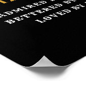 Poster 40th Birthday Born 1983 Ajouter Nom Black Gold (Coin)