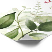 Poster 40th Wedding Anniversary Greenery Welcome Sign (Coin)