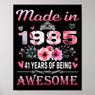 Poster 41e anniversaire fait en 1985 41 ans d'être génial
