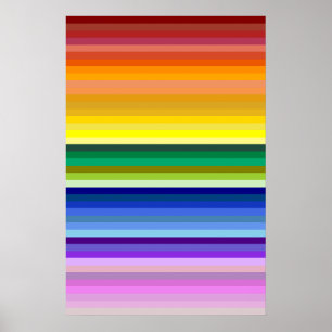 Poster 42 bandes arc-en-ciel