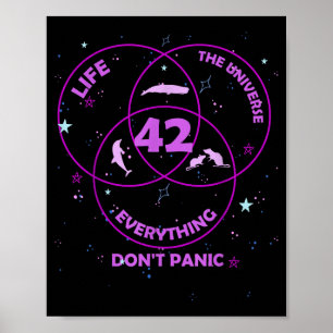 Poster 42 Réponse à la vie à l'univers à tout 
