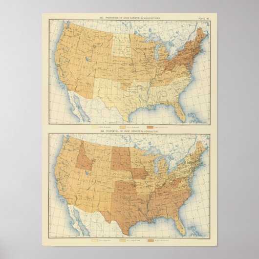 Poster 42 Salaires, fabrication, agriculture (Devant)