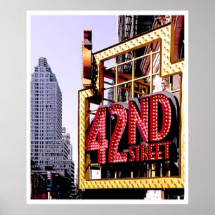Poster 42e rue, New York—affiche