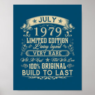Poster 43e anniversaire Cadeaux 43 ans Retro Vintage