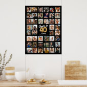 Poster 44 Collage Photo 40e Anniversaire (Cuisine)