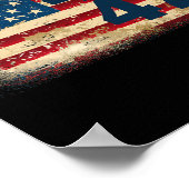 Poster 45 47 Donald Trump 2024 Drapeau américain (Coin)