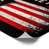 Poster 45 47 Élection Trump 2024 Drapeau américain Ordure (Coin)