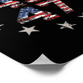 Poster 45 47 Trump 2024 Drapeau américain (à l'arrière) 1 (Coin)