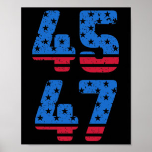 Poster 45 47 Trump 2024 Jésus est mon sauveur Trump est m