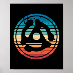 Poster 45 Adaptateur d'enregistrement Cadeau 60s les anné