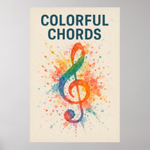 Poster 45, Cordes colorées, Art Vintage