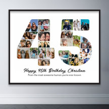 45e anniversaire Numéro 45 Collage de photos Anniv