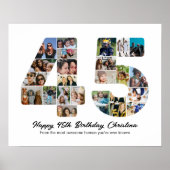 Poster 45e anniversaire Numéro 45 Collage de photos Anniv (Devant)