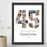 Poster 45e anniversaire Numéro 45 Photo personnalisée Col<br><div class="desc">Célébrez le 45ème anniversaire avec cette affiche personnalisée de collage photo numéro 45. Ce cadeau personnalisable est également parfait pour un anniversaire mariage. C'est une excellente façon de présenter des souvenirs précieux de votre vie de mariage et de marié. L'affiche comporte un collage de photos qui capturent ces moments spéciaux,...</div>