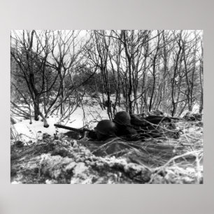 Poster 45e division d'infanterie à la bulge