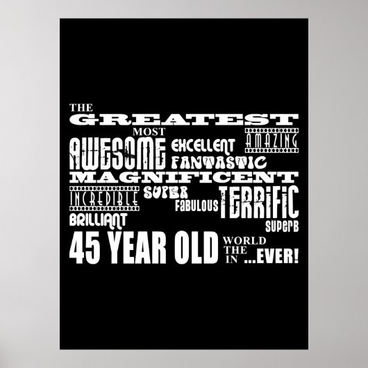 Poster 45e fête d'anniversaire Plus grande quarante-cinq  (Devant)