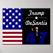 Poster 47 Trump Desantis 2024 (Devant)