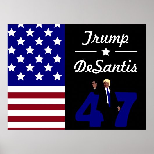 Poster 47 Trump Desantis 2024 (Devant)