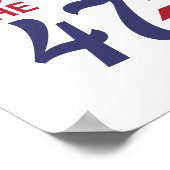 Poster 47e Président, Drapeau américain de Trump (Coin)