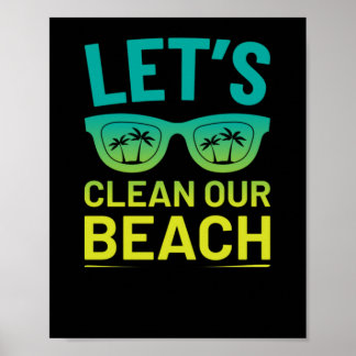 Poster 48.Beach CleanUp Nettoyons Notre Plage Style Surfe