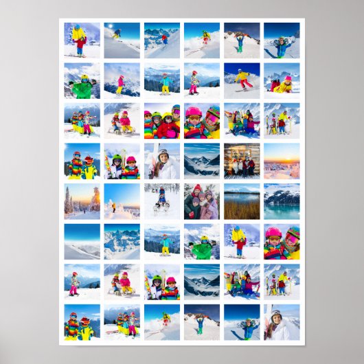 Poster 48 Grille de Collage de Photos (Devant)