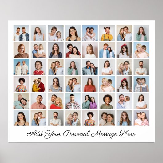 Poster 48 Photo Collage Ajoutez Votre Propre Salutation (Devant)