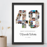 Poster 48e anniversaire Numéro 48 Photo personnalisée Col<br><div class="desc">Célébrez le 48ème anniversaire avec cette affiche personnalisée de collage photo numéro 48. Ce cadeau personnalisable est également parfait pour un anniversaire mariage. C'est une excellente façon de présenter des souvenirs précieux de votre vie de mariage et de marié. L'affiche comporte un collage de photos qui capturent ces moments spéciaux,...</div>