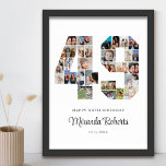 Poster 49e anniversaire Numéro 49 Photo personnalisée Col<br><div class="desc">Célébrez le 49ème anniversaire avec cette affiche personnalisée de collage photo numéro 49. Ce cadeau personnalisable est également parfait pour un anniversaire mariage. C'est une excellente façon de présenter des souvenirs précieux de votre vie de mariage et de marié. L'affiche comporte un collage de photos qui capturent ces moments spéciaux,...</div>