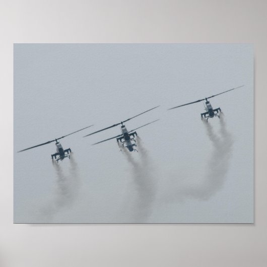 Poster 4 AH-1 Cobra Gunships in S.C. (Devant)
