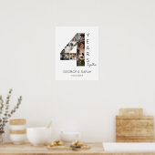 Poster 4 Ans Ensemble Collage De Photos Anniversaire De M (Cuisine)