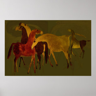 POSTER 4 CHEVAUX II
